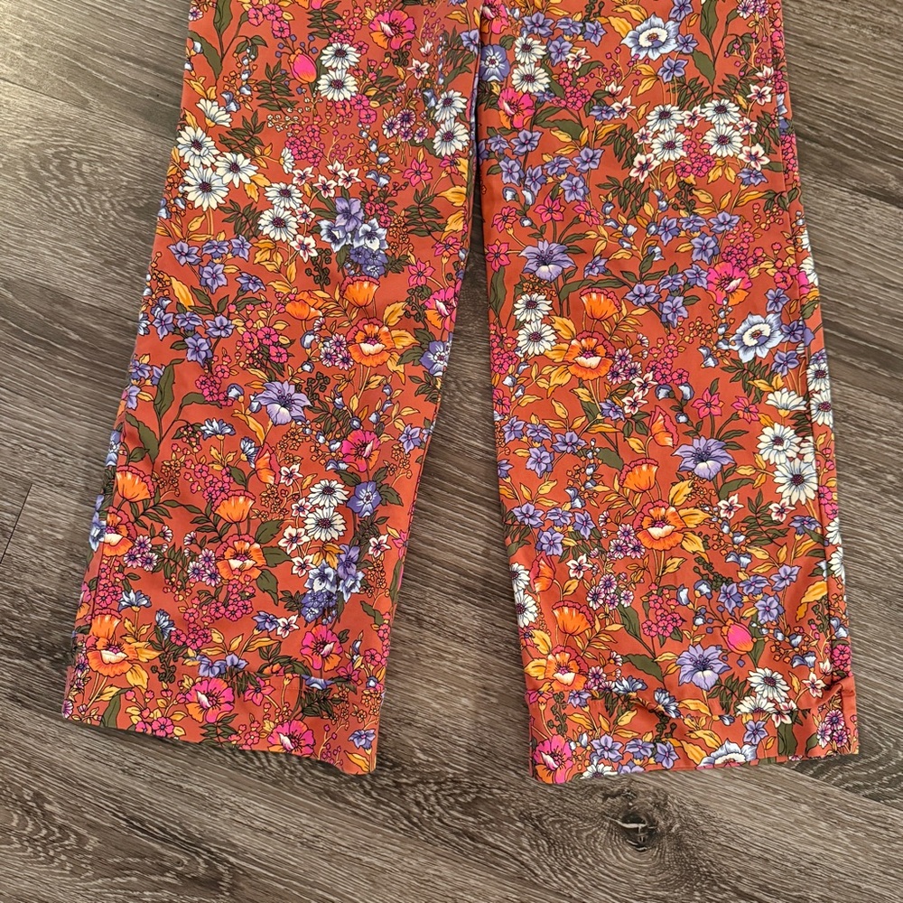 Maeve Orange Floral Wide-Leg Pants - Picture 2 of 7